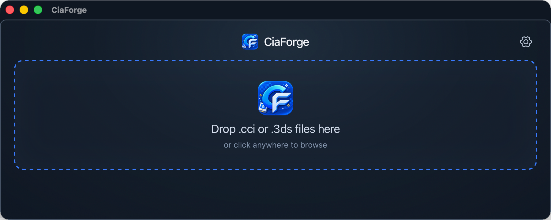 CiaForge 空列表与拖拽导入界面