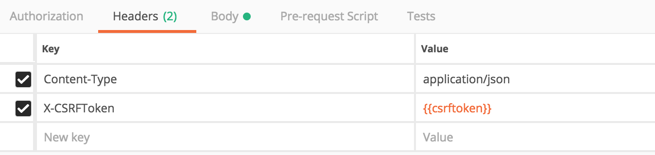 Use the header variable