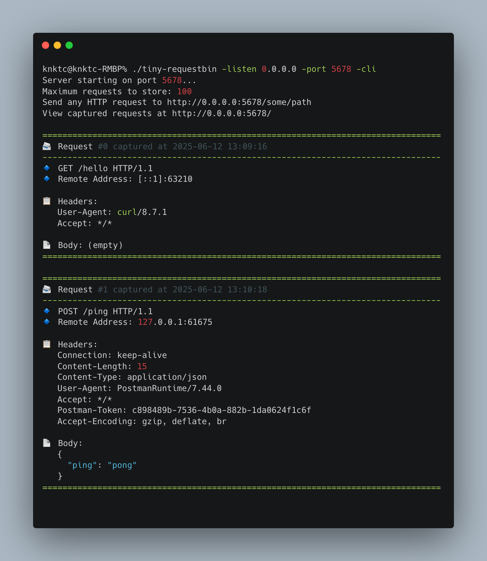 CLI mode screenshot